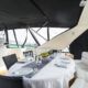 Charter Azimut 98 exterior dining table 2